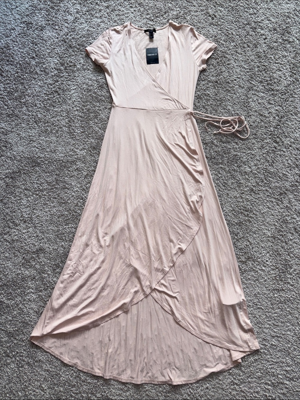 Forever 21 Blush Pink High-Low Wrap Dress